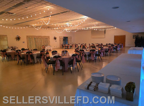 Set Up For 80 Guests - Client Decorated