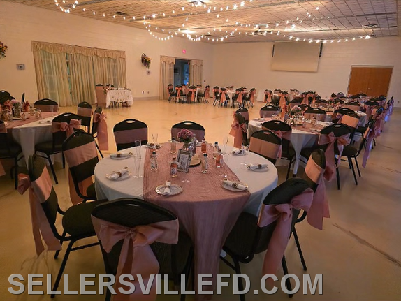 Set Up For 80 Guests - Client Decorated