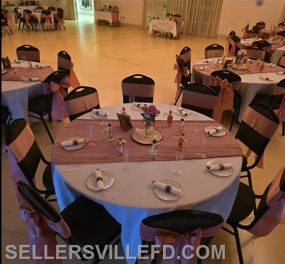 Set Up For 80 Guests - Client Decorated