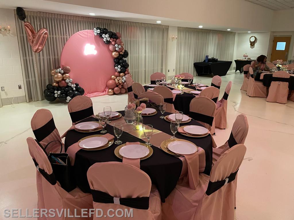 Decorated by client - 40th Birthday Celebration - set up for around 60 